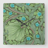 Vergeet-me-Nots, Wallpaper van William Morris Vierkante Klok (Voorkant)