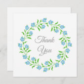 Vergeet me Nots Waterverf Bedankkaart (Voorkant / Achterkant)