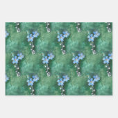 Vergeet me nots waterverf inpakpapier vel (Voorkant 2)