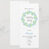 Vergeet me Nots Waterverf Kaart (Voorkant / Achterkant)