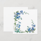 Vergeet-me-nots waterverf kaart (Voorkant / Achterkant)