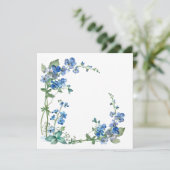 Vergeet-me-nots waterverf kaart (Staand voorkant)