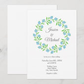 Vergeet me Nots Waterverf Kaart (Voorkant / Achterkant)