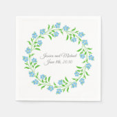 Vergeet me Nots Waterverf Servet (Voorkant)