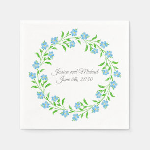 Vergeet me Nots Waterverf Servet