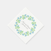 Vergeet me Nots Waterverf Servet (Hoek)