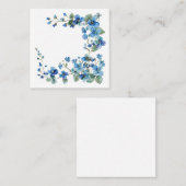 Vergeet-me-nots waterverf vierkante visitekaartje (Voorkant / Achterkant)