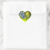 VERGEET ME NOTULEN MONOGRAM, WEDDING ARTITY yellow Hart Sticker (Tas)