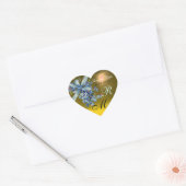 VERGEET ME NOTULEN MONOGRAM, WEDDING ARTITY yellow Hart Sticker (Envelop)