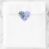 VERGEET ME NOTULEN MONOGRAM, WEDDING PARTY blue Hart Sticker (Tas)