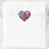 VERGEET ME NOTULEN MONOGRAM, WEDDING PARTY blue ro Hart Sticker (Tas)