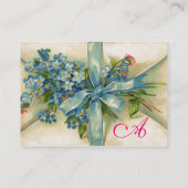 VERGEET ME NOTULEN STORK BABY SHOWER 2 MONOGRAM wi Visitekaartje (Achterkant)