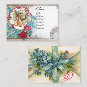 VERGEET ME NOTULEN STORK BABY SHOWER 2 MONOGRAM wi Visitekaartje