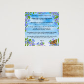 Vergeet me om te noteren - Psalm 23 Bijbelversie a Poster (Keuken)