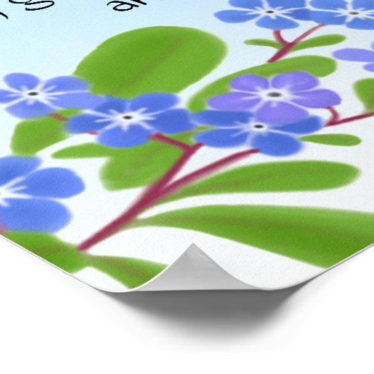 Vergeet me om te noteren - Psalm 23 Bijbelversie a Poster (Hoek)