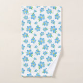 Vergeet me Waterverf ventilatorpatroon Bad Handdoek (Handdoek)