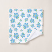 Vergeet me Waterverf ventilatorpatroon Bad Handdoek (Wasdoekje)