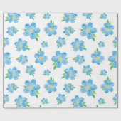 Vergeet me Waterverf ventilatorpatroon Cadeaupapier (Vlak)