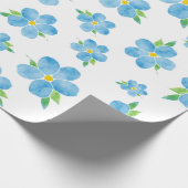 Vergeet me Waterverf ventilatorpatroon Cadeaupapier (Hoek)