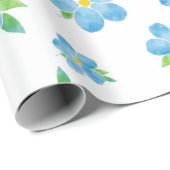 Vergeet me Waterverf ventilatorpatroon Cadeaupapier (Rol Hoek)