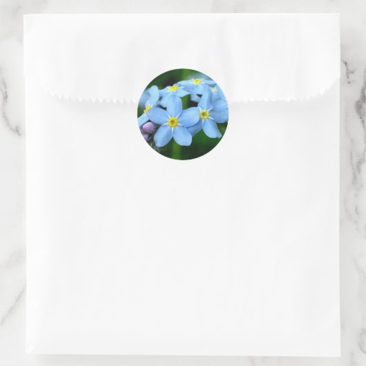 Vergeet mij maar ronde sticker (Tas)