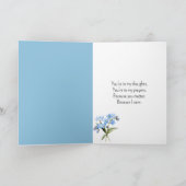 Vergeet-mij-niet aan je denken kaart (Binnen)