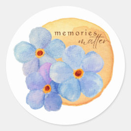 Vergeet-mij-niet ALZ bewustzijnssticker Ronde Sticker