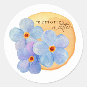 Vergeet-mij-niet ALZ bewustzijnssticker Ronde Sticker