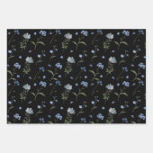 Vergeet mij niet Blauwe Bloemen Waterverf Inpakpapier Vel (Voorkant 3)