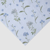 Vergeet mij niet Blauwe Bloemen Waterverf Tissuepapier (Detail)