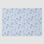 Vergeet mij niet Blauwe Bloemen Waterverf Tissuepapier (Voorkant)