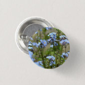 Vergeet mij niet Bloemen Button / Badge (Voorkant /achterkant)