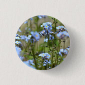 Vergeet mij niet Bloemen Button / Badge (Voorkant)