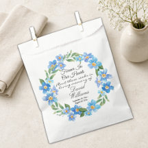 Vergeet-mij-niet-bloemen in liefdevolle herinnerin