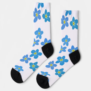 Vergeet-mij-niet bloemen sokken