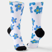 Vergeet-mij-niet bloemen sokken (Gebogen)