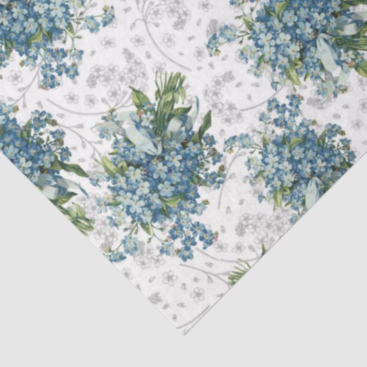 Vergeet-mij-niet-boeket Tissue Paper Tissuepapier (Detail)