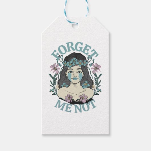 Vergeet Mij Niet Cadeaulabel (Voorkant)