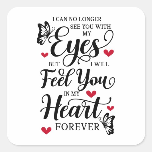 Vergeet mij niet - Grievance Memorial Vierkante Sticker (Voorkant)