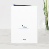 Vergeet-mij-niet-hart blauw witte trouw live strea aankondiging (Achterkant)