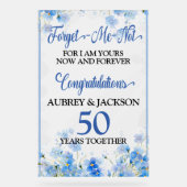 Vergeet-mij-niet Jubileum Acryl Bord (Voorkant)