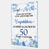 Vergeet-mij-niet Jubileum Acryl Bord (Hoek)