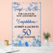 Vergeet-mij-niet Jubileum Acryl Bord (Huwelijk)