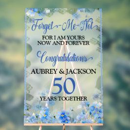 Vergeet-mij-niet Jubileum Acryl Bord
