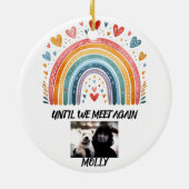 Vergeet-mij-niet Kerstbal Regenboogbrug  Keramisch Ornament (Achterkant)