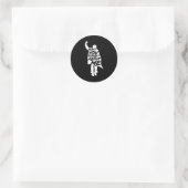 Vergeet Mij Niet Lange Mouwen Ronde Sticker (Tas)