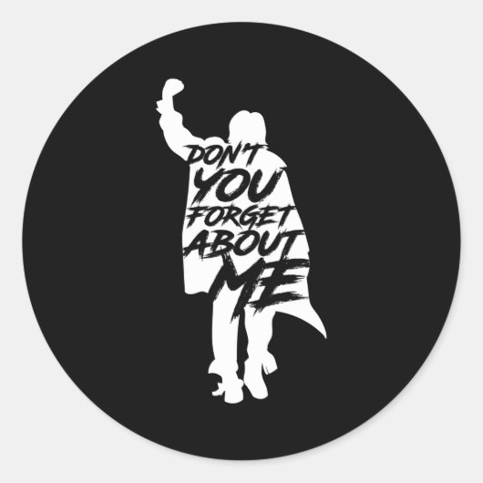 Vergeet Mij Niet Lange Mouwen Ronde Sticker (Voorkant)
