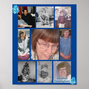 Vergeet-Mij-Niet Lieve Herinnering 9 Foto Herdenki Poster