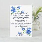 Vergeet mij niet op de hoogte van de dood Kaart (Staand voorkant)