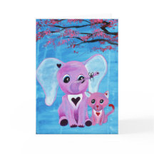 Vergeet-mij-niet Roze Olifant Kat Kersenbloesem Ku